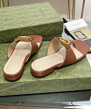 Kitlife Gucci Blondie GG Thong Sandals Slides Brown - 4