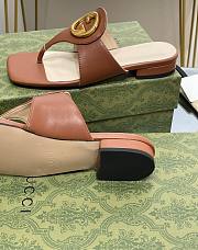 Kitlife Gucci Blondie GG Thong Sandals Slides Brown - 3