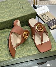 Kitlife Gucci Blondie GG Thong Sandals Slides Brown - 2