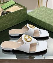 Kitlife Gucci Blondie GG Thong Sandals Slides White - 6
