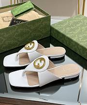 Kitlife Gucci Blondie GG Thong Sandals Slides White - 5