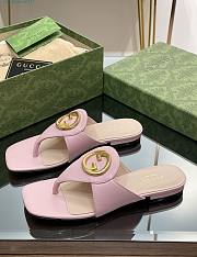 Kitlife Gucci Blondie GG Thong Sandals Slides Pink - 2