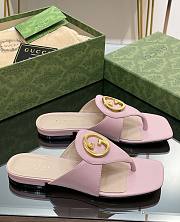 Kitlife Gucci Blondie GG Thong Sandals Slides Pink - 3