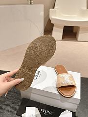 Kitlife Celine Arc de Triomphe Straw Slides White Logo - 5