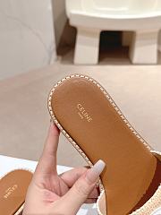 Kitlife Celine Arc de Triomphe Straw Slides White Logo - 4
