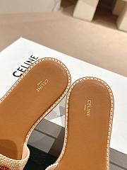 Kitlife Celine Arc de Triomphe Straw Slides Brown Logo - 6