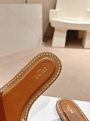 Kitlife Celine Arc de Triomphe Straw Slides Blue & Brown Logo - 2