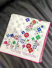 Kitlife Louis Vuitton x TM Monogram Superflat Flowers Scarf 90x90cm - 4