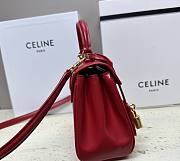 Kitlife C­eli­ne Small Classique 16 Bag Smooth Calfskin Shoulder Bag Red 197983 23x19x10.5cm - 2