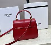 Kitlife C­eli­ne Small Classique 16 Bag Smooth Calfskin Shoulder Bag Red 197983 23x19x10.5cm - 3