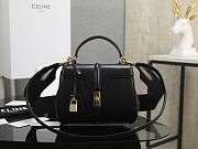 Kitlife C­eli­ne Small Classique 16 Bag Smooth Calfskin Shoulder Bag Black 197983 23x19x10.5cm - 1