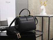 Kitlife C­eli­ne Small Classique 16 Bag Smooth Calfskin Shoulder Bag Black 197983 23x19x10.5cm - 5