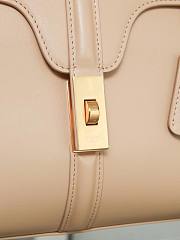 Kitlife C­eli­ne Small Classique 16 Bag Smooth Calfskin Shoulder Bag Beige 197983 23x19x10.5cm - 2