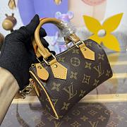 Kitlife Louis Vuitton Nano Speedy Bag Brown Monogram Canvas M81085 16x10x7.5cm - 5