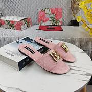 Kitlife Dolce & Gabbana DG-plaque Raffia Slippers Pink - 4
