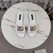 Kitlife Dolce & Gabbana DG-plaque Raffia Slippers White - 1