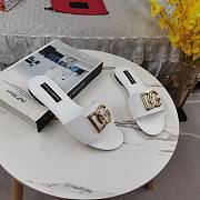 Kitlife Dolce & Gabbana DG-plaque Raffia Slippers White - 4