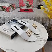 Kitlife Dolce & Gabbana DG-plaque Raffia Slippers White - 3