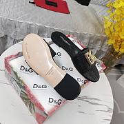 Kitlife Dolce & Gabbana DG-plaque Raffia Slippers Black - 6