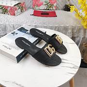 Kitlife Dolce & Gabbana DG-plaque Raffia Slippers Black - 5
