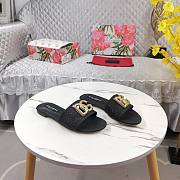 Kitlife Dolce & Gabbana DG-plaque Raffia Slippers Black - 2