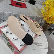 Kitlife Dolce & Gabbana DG-plaque Raffia Slippers Beige - 5