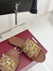 Kitlife Gucci Slide Sandal With Horsebit Light Brown Leather - 6