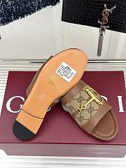 Kitlife Gucci Slide Sandal With Horsebit Light Brown Leather - 3