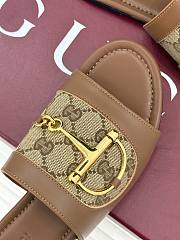Kitlife Gucci Slide Sandal With Horsebit Light Brown Leather - 2