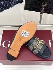 Kitlife Gucci Slide Sandal With Horsebit Dark Blue Leather - 6