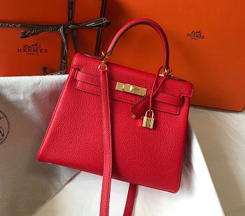 Kitlife Hermes Kelly Epsom Bag Red 32cm