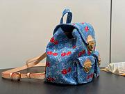 Kitlife Louis Vuitton x TM Venice Backpack With Cherry Blue Monogram Denim M13679 24x26x7cm - 4