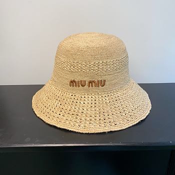 Kitlife Louis Vuitton Raffia Embroidered Logo Hat