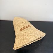 Kitlife Louis Vuitton Raffia Embroidered Logo Hat - 5