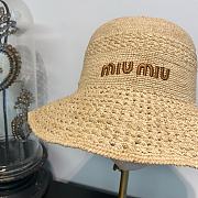 Kitlife Louis Vuitton Raffia Embroidered Logo Hat - 2