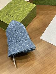 Kitlife Gucci Blue Denim GG Jacquard Bucket Hat - 3