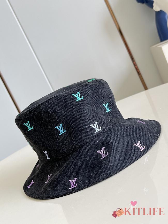 Kitlife Louis Vuitton Blason Shading Black Denim Bucket M7978M - 1