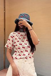 Kitlife Louis Vuitton Cherry Blue Denim Bucket Hat - 5