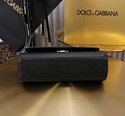 Kitlife Dolce & Gabbana Black Leather Sicily Bag 18x11x6cm - 6