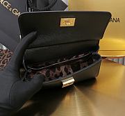 Kitlife Dolce & Gabbana Black Leather Sicily Bag 18x11x6cm - 5