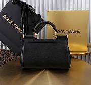 Kitlife Dolce & Gabbana Black Leather Sicily Bag 18x11x6cm - 4