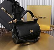 Kitlife Dolce & Gabbana Black Leather Sicily Bag 18x11x6cm - 2