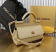 Kitlife Dolce & Gabbana Beige Leather Sicily Bag 18x11x6cm - 2