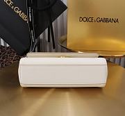 Kitlife Dolce & Gabbana White Leather Sicily Bag 18x11x6cm - 4