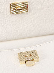 Kitlife Dolce & Gabbana White Leather Sicily Bag 18x11x6cm - 2