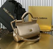 Kitlife Dolce & Gabbana Gold Leather Sicily Bag 18x11x6cm - 2