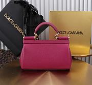 Kitlife Dolce & Gabbana Red Leather Sicily Bag 18x11x6cm - 4