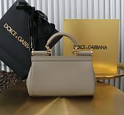 Kitlife Dolce & Gabbana Grey Leather Sicily Bag 18x11x6cm - 5