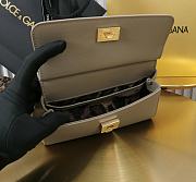 Kitlife Dolce & Gabbana Grey Leather Sicily Bag 18x11x6cm - 4
