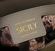 Kitlife Dolce & Gabbana Grey Leather Sicily Bag 18x11x6cm - 2
